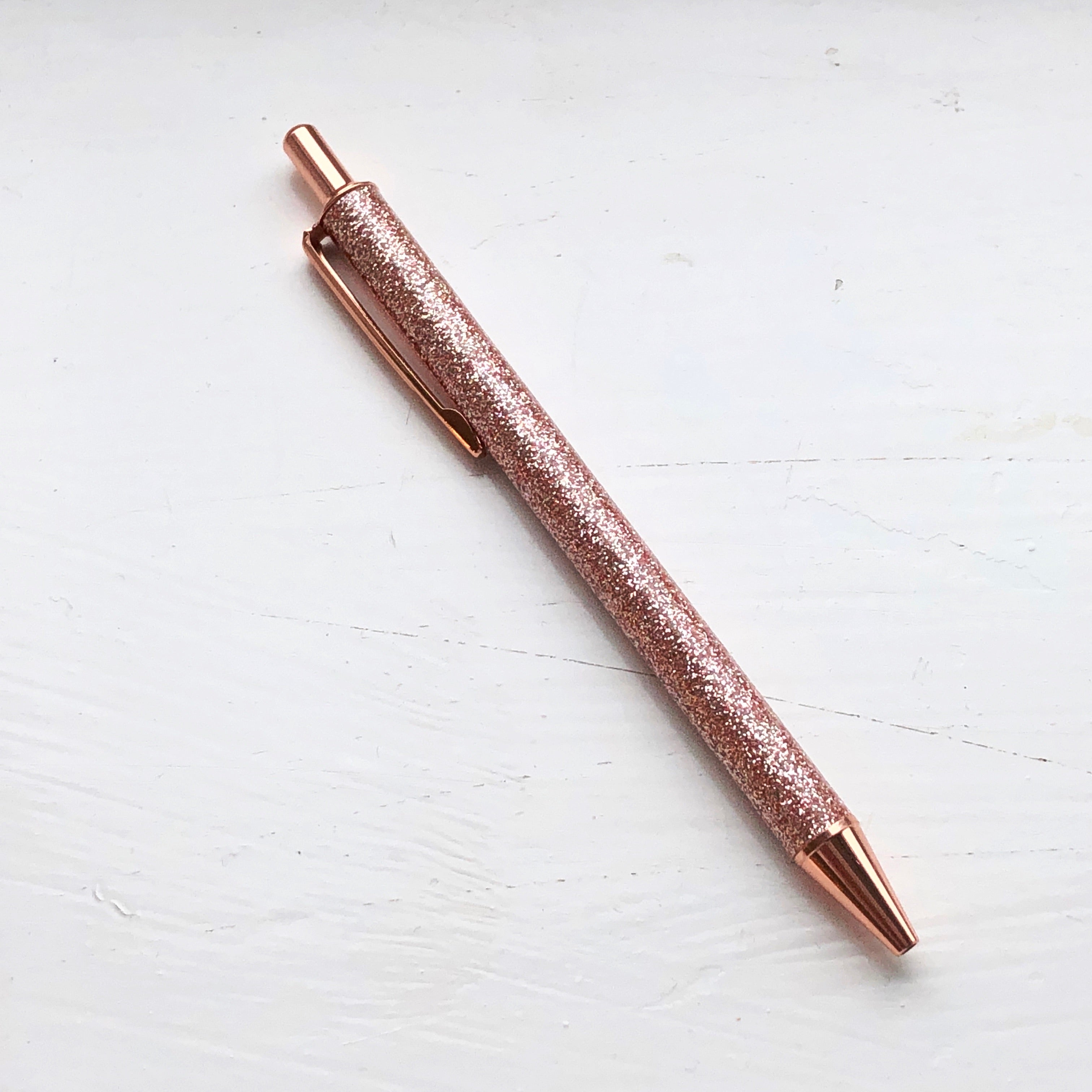 Rose Gold Glitter Ballpoint Pen