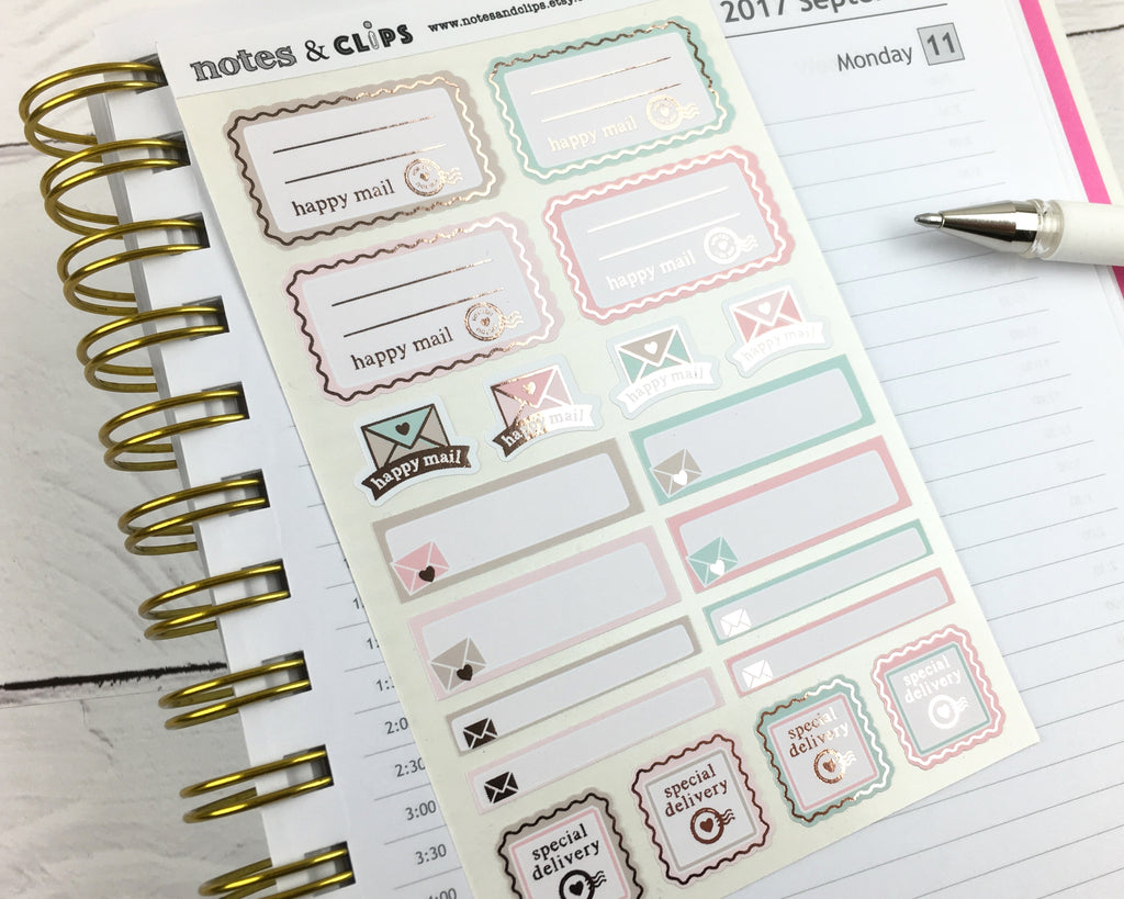 Happy Mail Stickers - Notes & Clips
