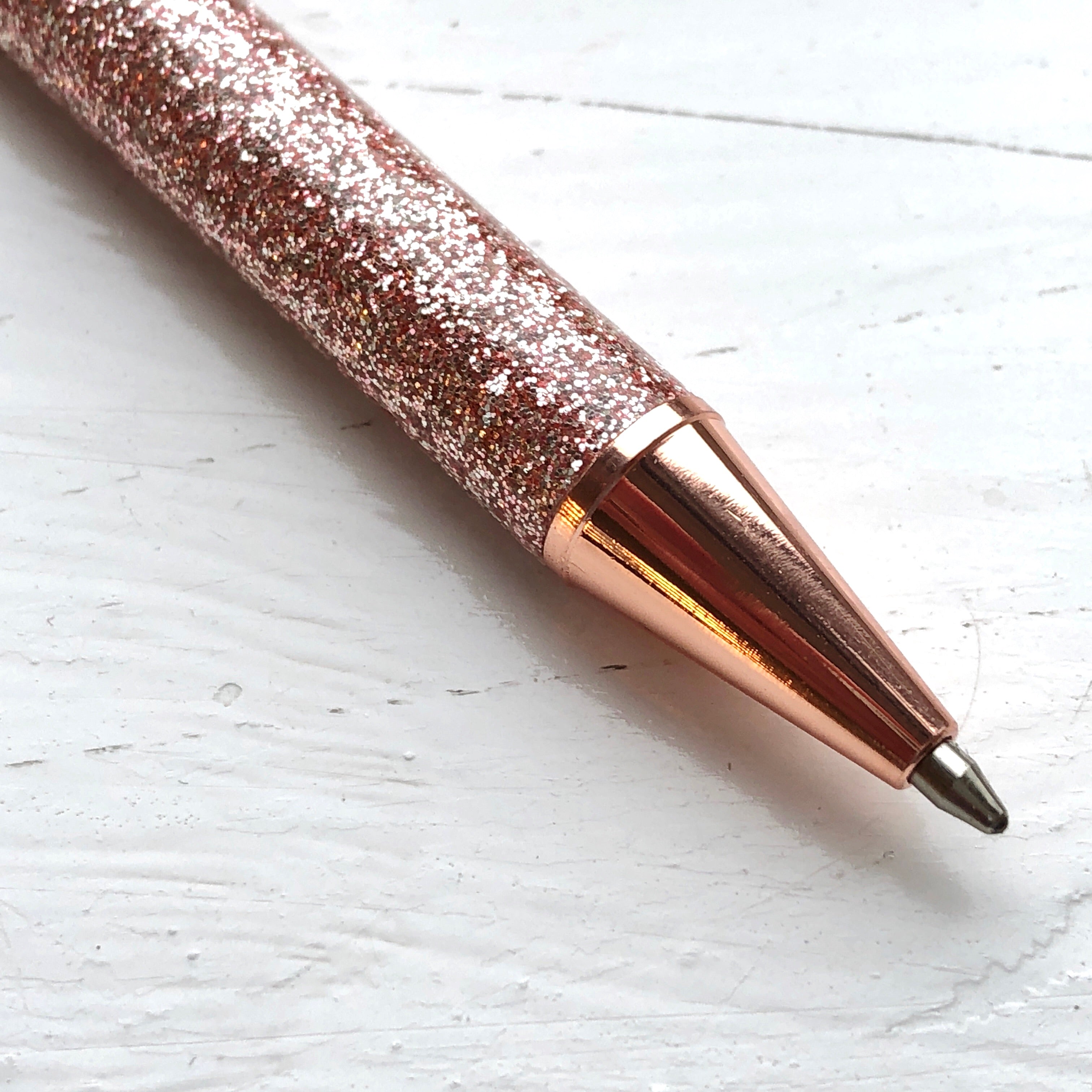 Rose Gold Glitter Ballpoint Pen