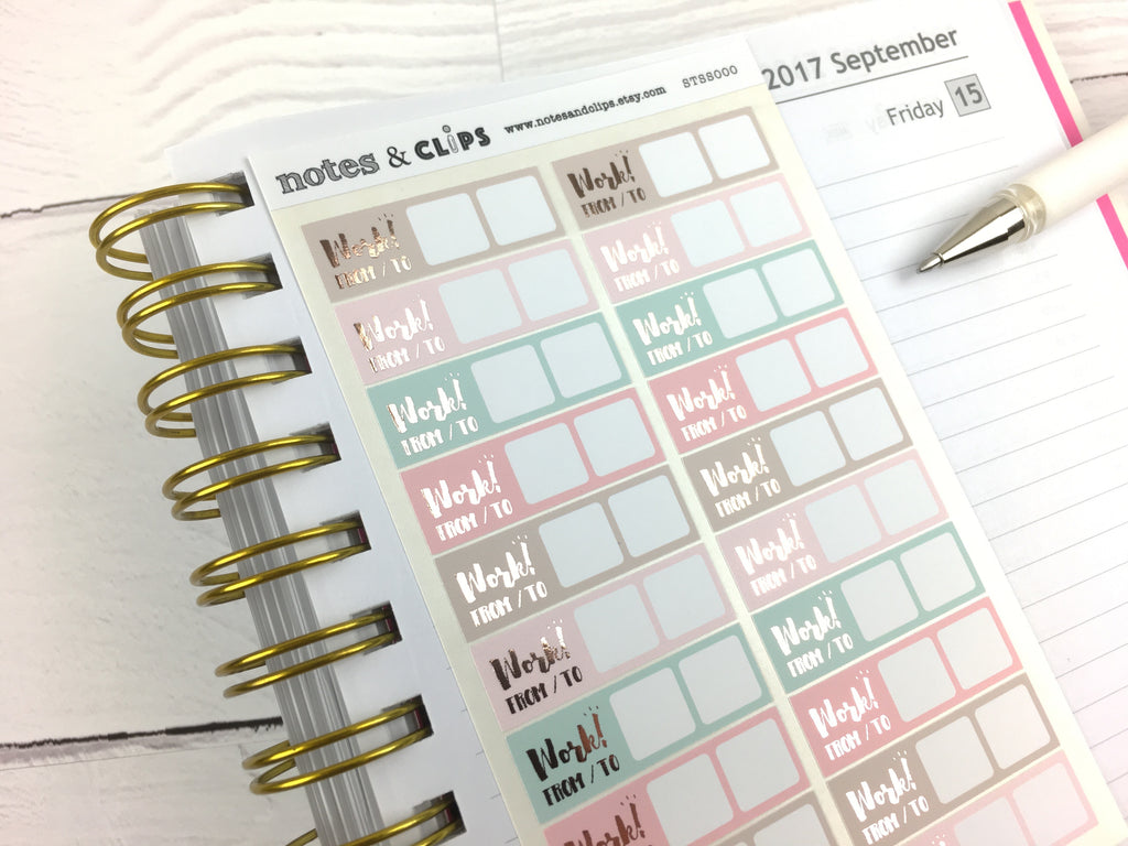 Work Stickers - Notes & Clips