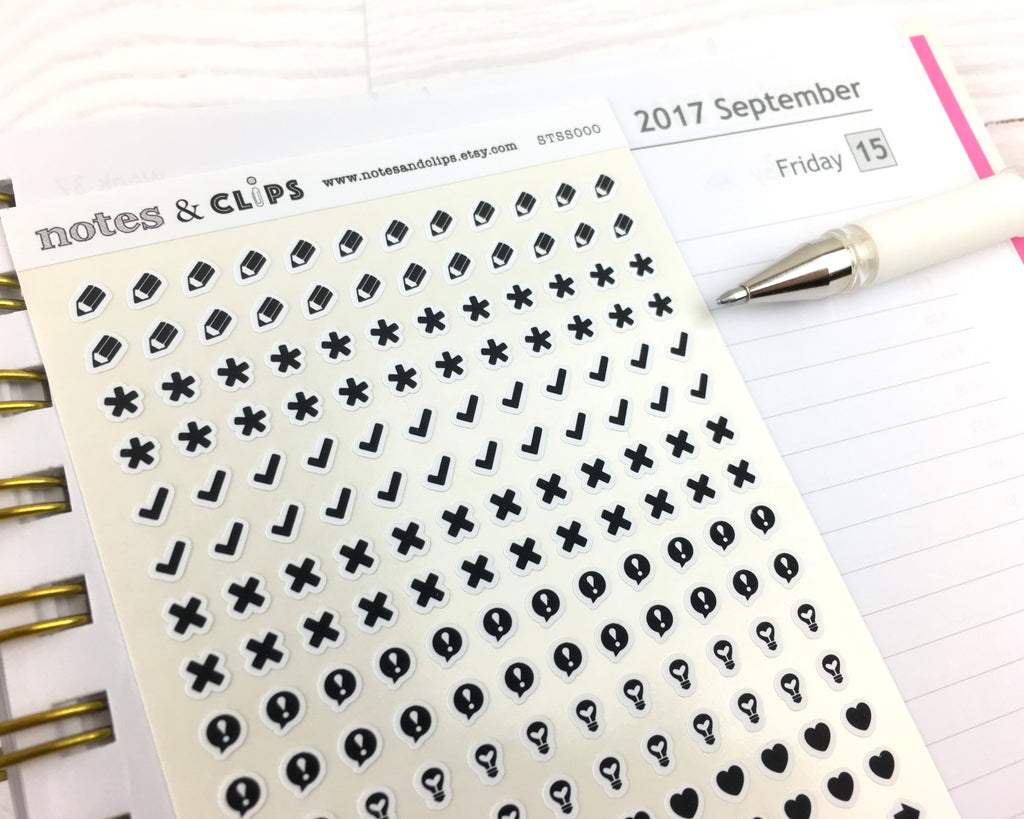 Bullet Journal Tiny Bullets - Notes & Clips