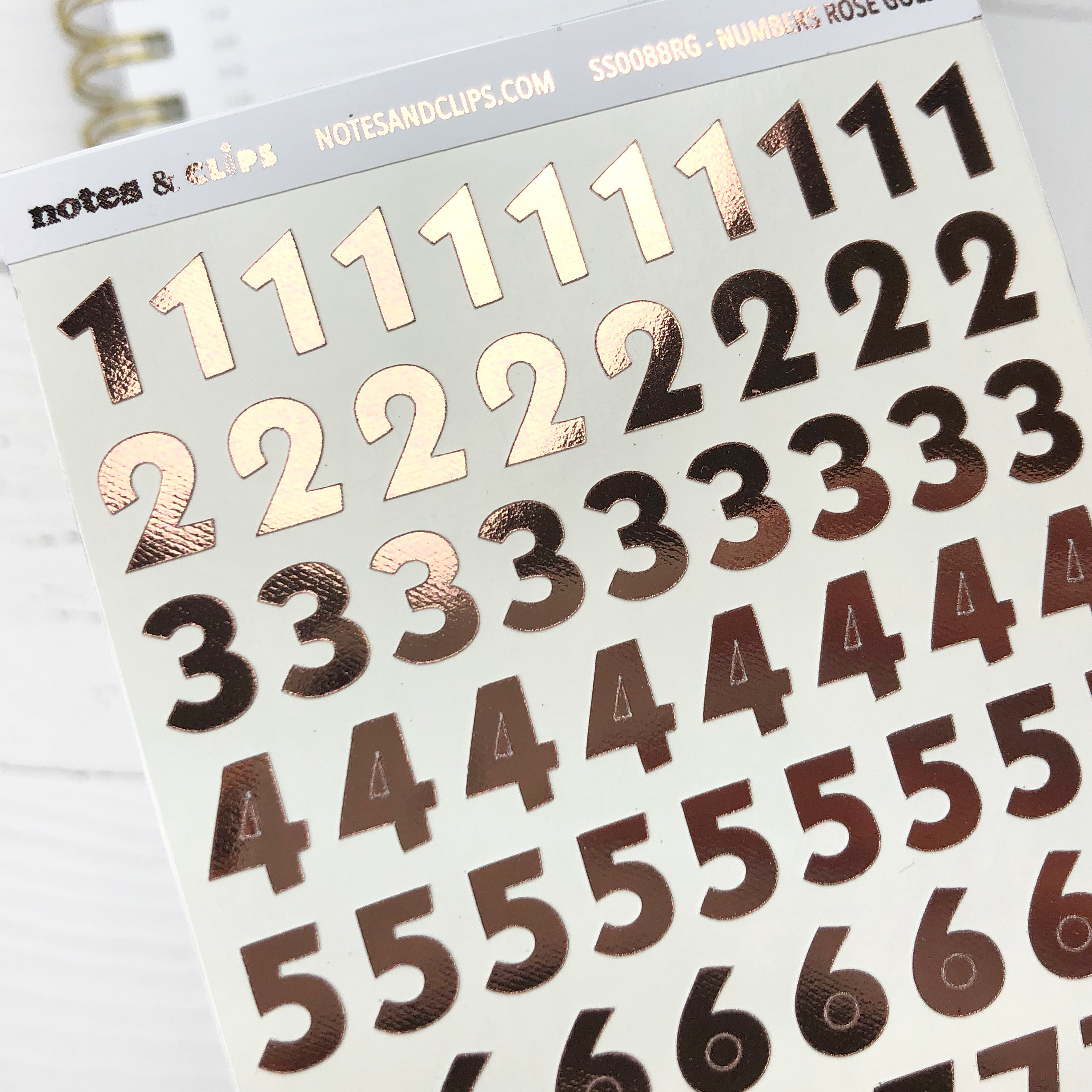 Foil Number Stickers