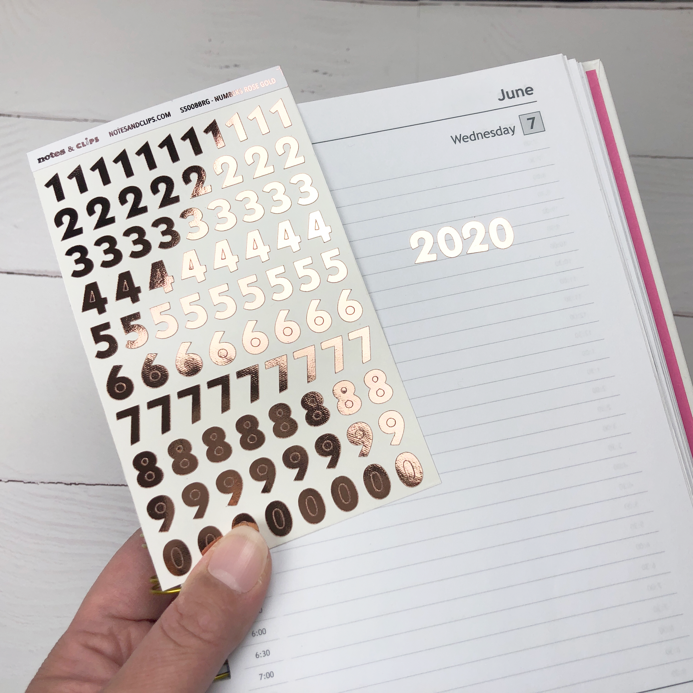 Foil Number Stickers