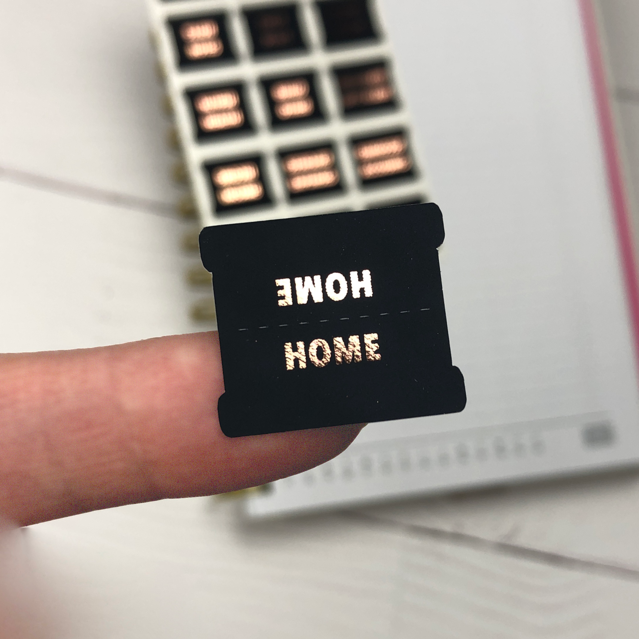 Black & Foil Medium Lifestyle Tab Stickers