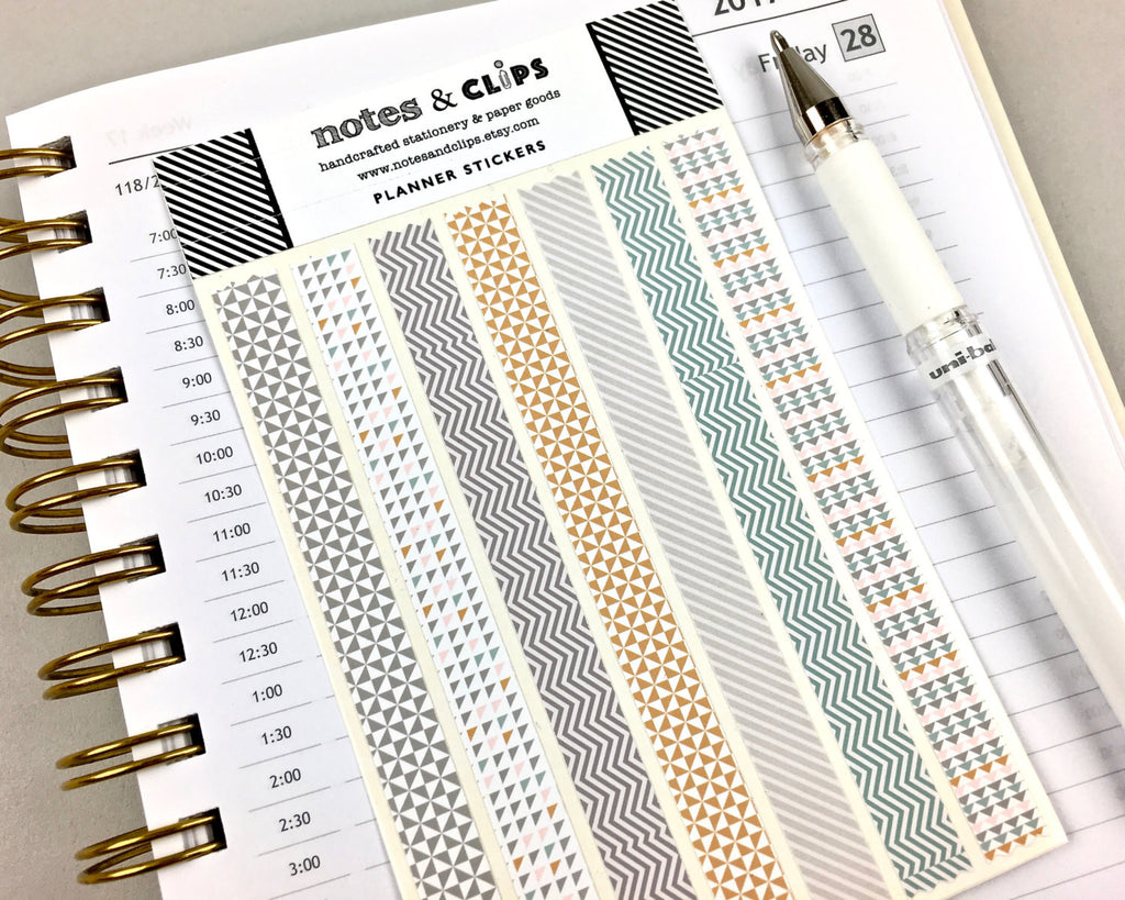 Washi Sticker Strips - Notes & Clips