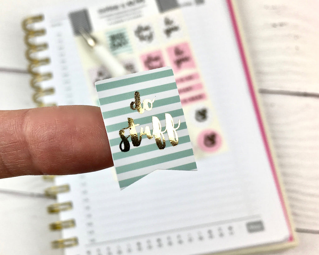 Pink and Mint Stickers - Notes & Clips