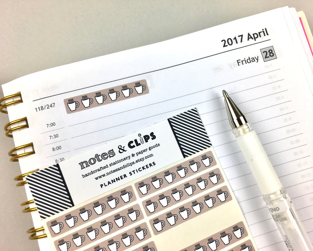 Coffee Tracker Stickers - Notes & Clips