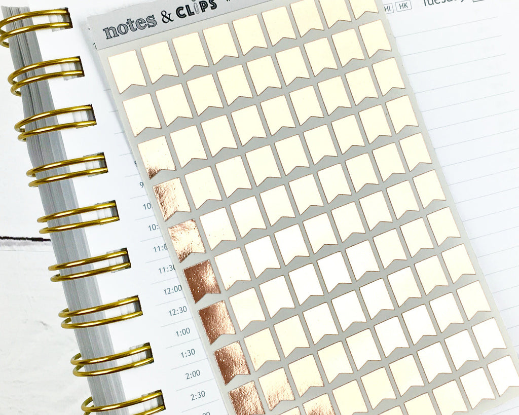 Planner Sticker Kit, Metallic Hand Illustrated