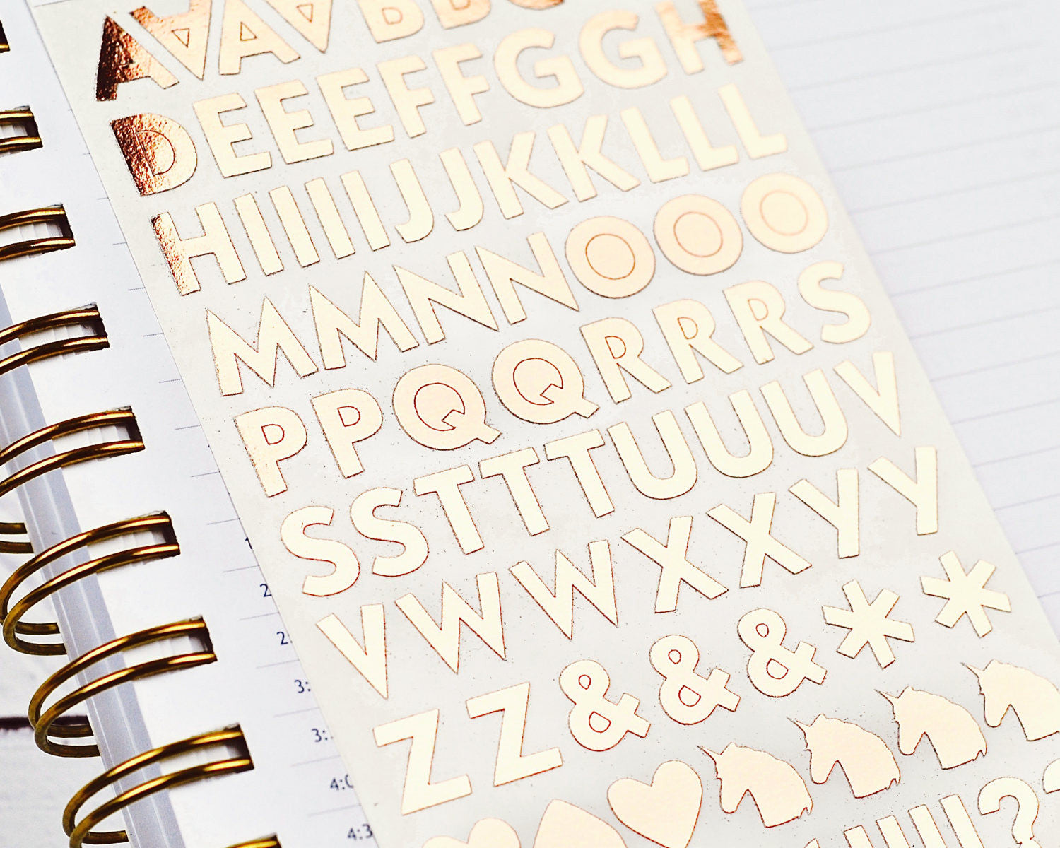 Gold Foil Letter Stickers