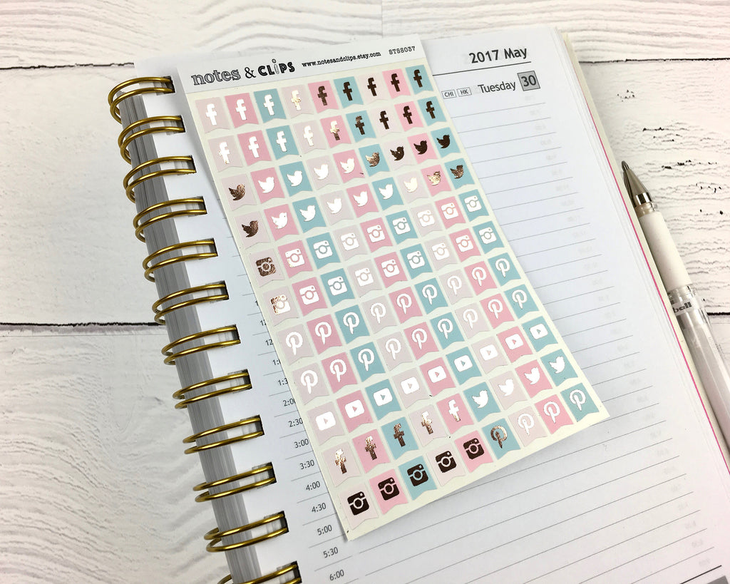 Social Media Stickers - Notes & Clips