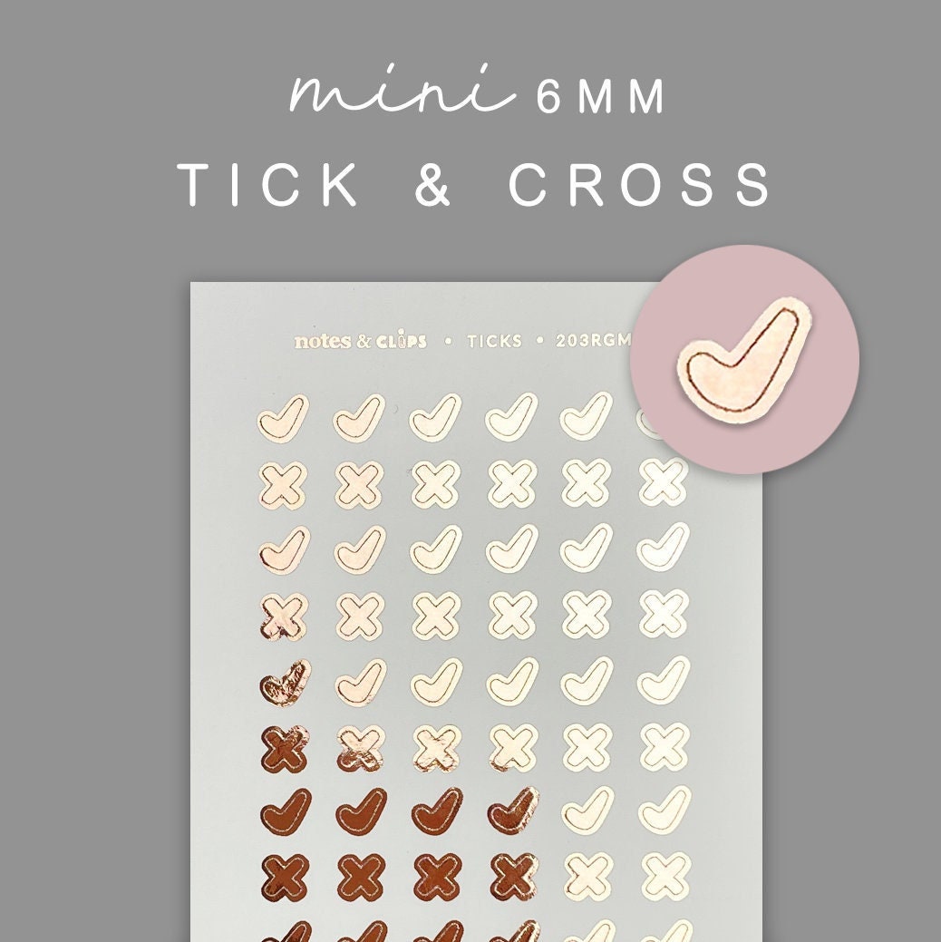 Mini Tick and Cross Stickers