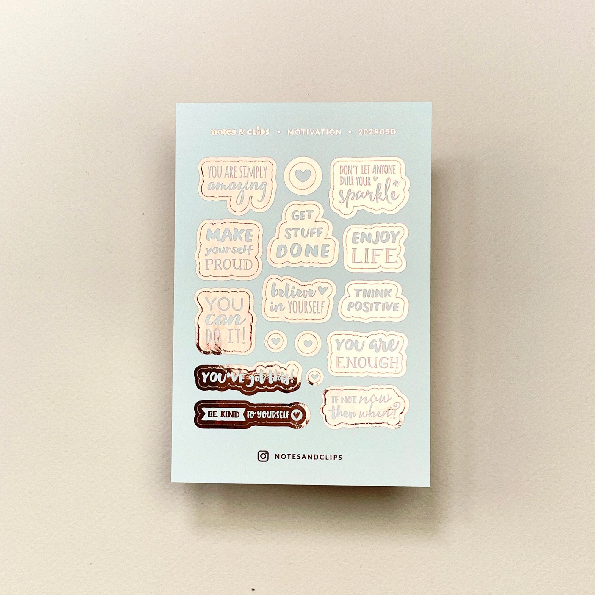 Foiled Motivational Planner Stickers