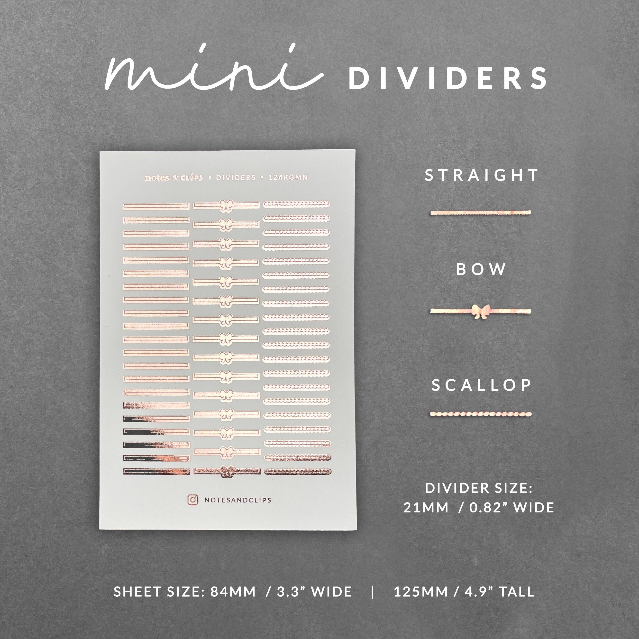 Hobonichi Weeks MINI Divider Stickers