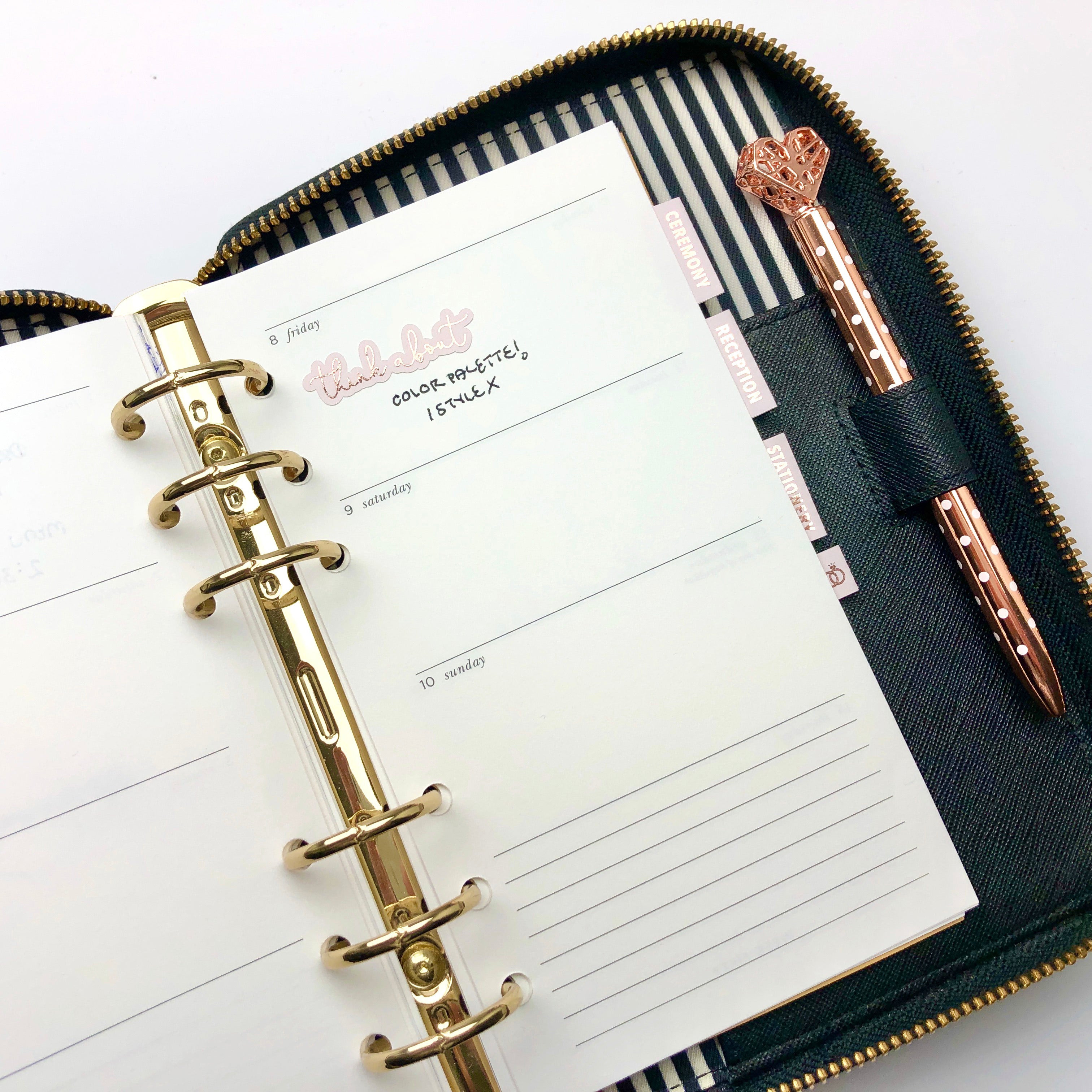 Foiled Wedding Script Words - Wedding Planning Stickers