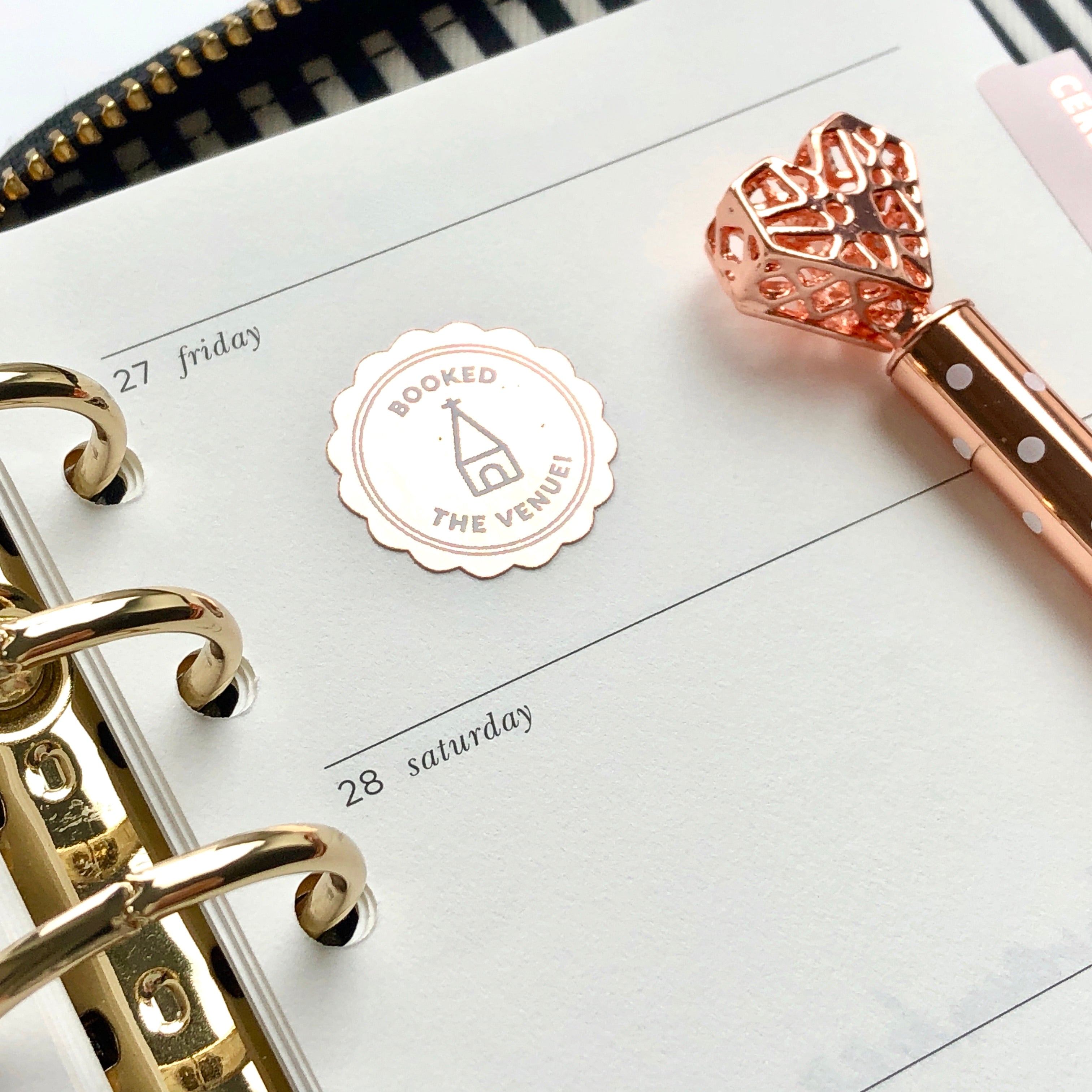 Foiled Wedding Achievement Badges - Wedding Planning Stickers